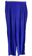 Dorothy Schoelen Platinum 80s High Waist Baggy Silky Rayon Tapered Pants sz 10