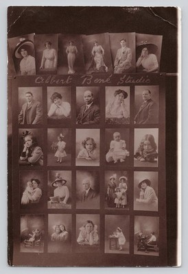 c1920s 4x6 Photo Albert Bene Studio San Francisco Sample Portrait Display
