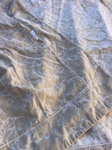 Yves Delorme 2 Pillow Shams Damask Sateen King Size Made In Italy Capri Pattern - Picture 7 of 15
