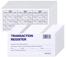 24 PCS Check Registers for Personal Checkbook, Easy to Read Checkbook Register