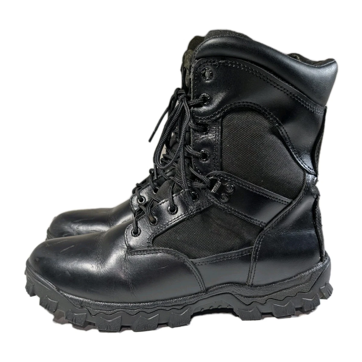 Men\'s 11.5W Rocky professional dress boots gloss black boots 500-8 11.5 Wide Rocky Boots Deals - New and used pre-owned Finds | Mercari main image 4