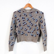 3.1 Phillip Lim Animal Print Spotted Sweater Sz: S Wool Blend