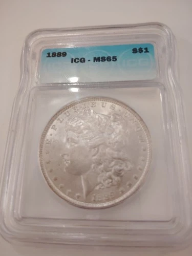 1889 Morgan Silver Dollar - ICG MS-65