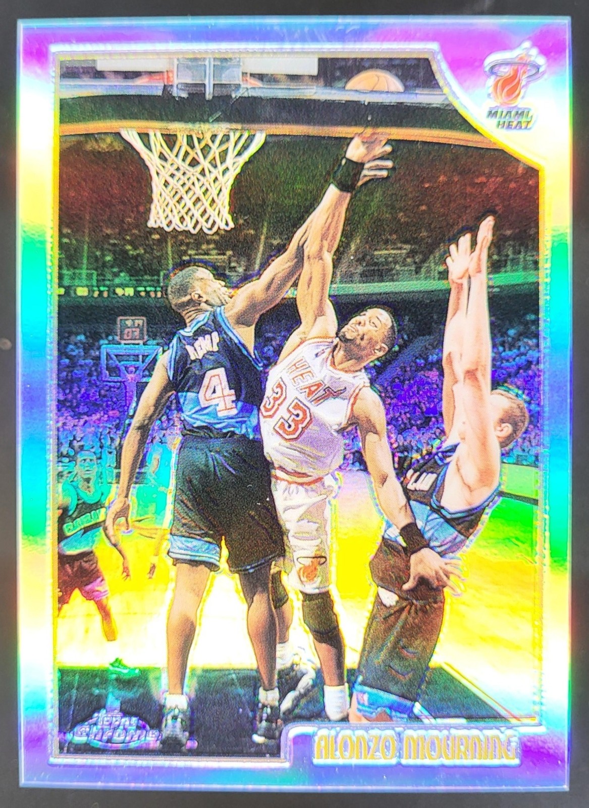 1998-99 Topps Chrome Alonzo Mourning Refractor #20 Miami Heat MV