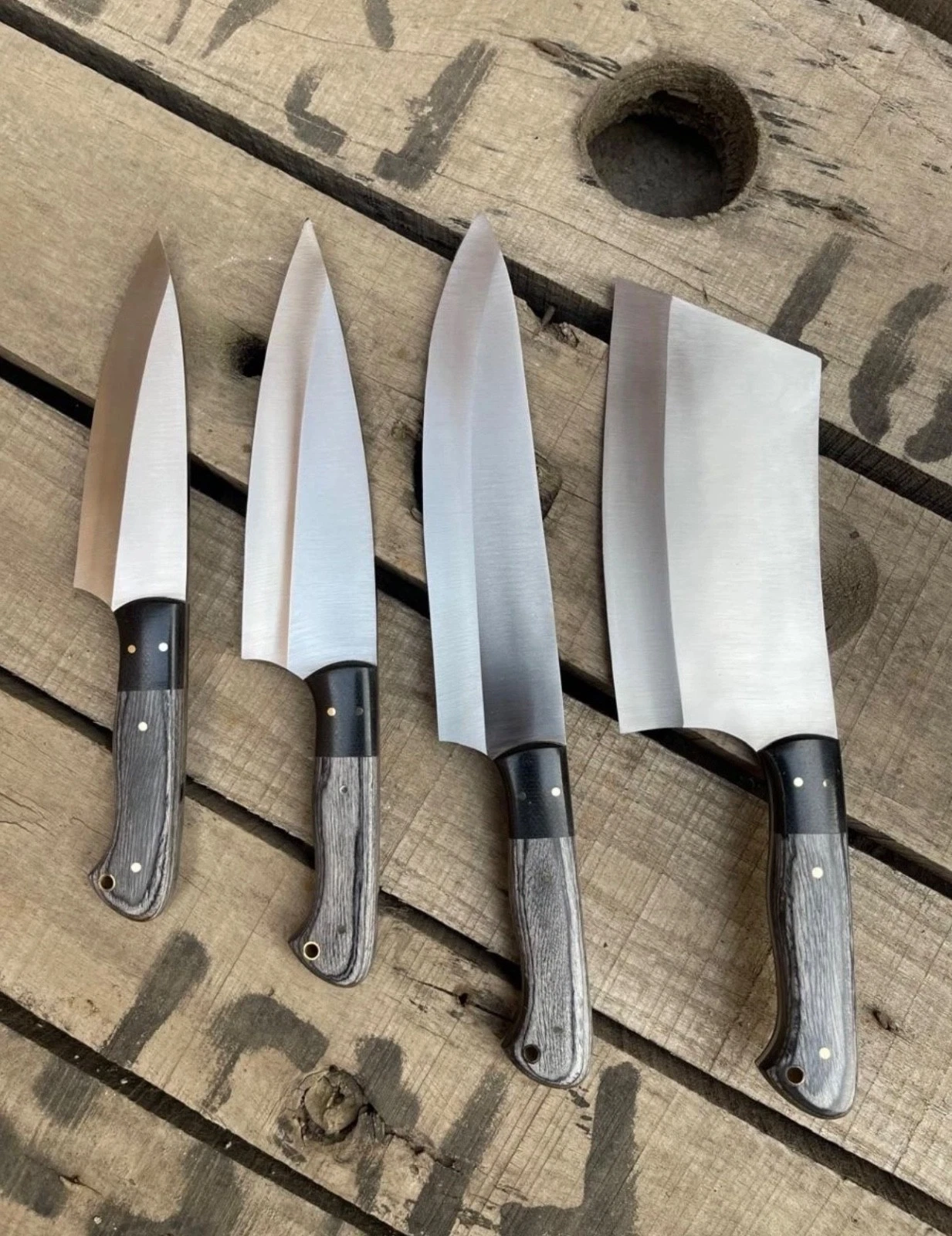 Custom handmade Chef Knife Set Handmade Black Wood Handle J2 Steel Kitchen Knif
Opens in a new windo