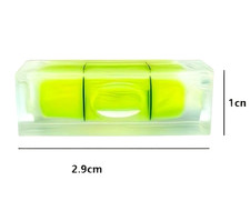 3 St&uuml;ck Wasserwaage Libellen Rechteck  Zylinder 3 cm Lang f&uuml;r Pr&auml;zisions Waage