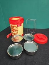 VINTAGE MILTON INSULATED 4 TIN TIFFIN BENTO LUNCH BOX