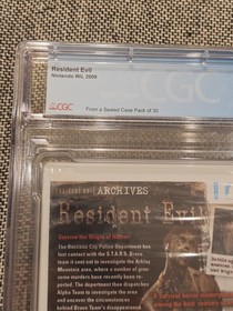 Nintendo Wii Resident Evil Archives RE One & Castlevania Judgment CGC Graded