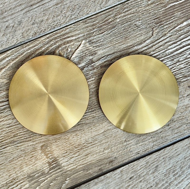 Wall Clock Pendulum Bob Lot Of 2 Replacement Part 1.9oz & 2oz Gold Tone