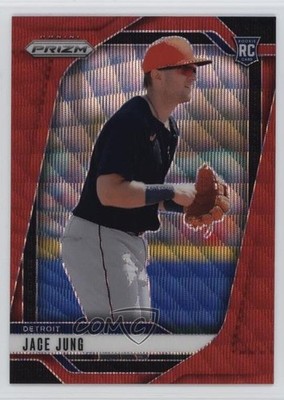 2025 Panini Prizm Ruby Wave Prizm Jace Jung #240 Rookie RC 19l7