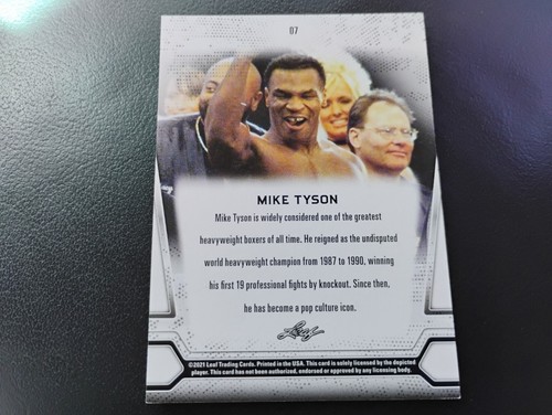 Rare Mike Tyson 2021 Leaf Multisport BlasterPack Insert Boxing Card #7/10 - Picture 2 of 2