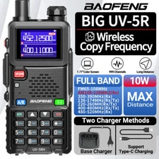 Baofeng UV-5RH 10W Air Band Walkie Talkie Long Range NOAA Ham Two Way Radio 1Pcs