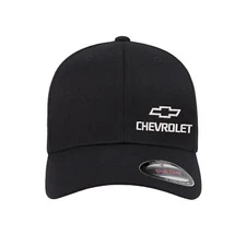 Chevrolet Side Logo Embroidered Flexfit Hat Flat and Curved