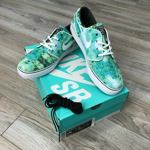 nike sb janoski qs turbo green tie dye skate shoes