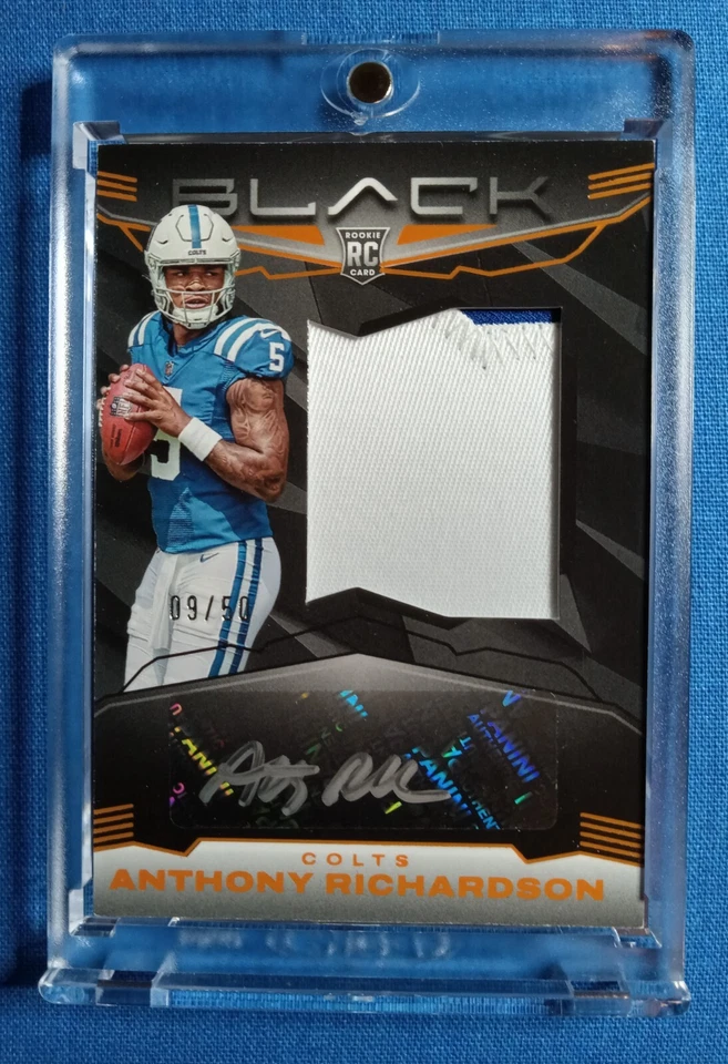 2023 Panini Black Anthony Richardson /50 AU RC ROOKIE PATCH AUTO Cistern #23 - Image 2 of 4