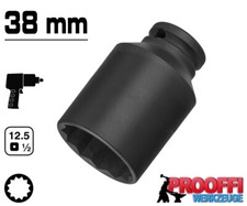 KRAFT Schlagschrauber Nuss 1/2" Stecknuss 38 mm / 12-Kant Vielzahn Profil Lang