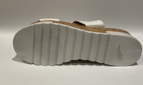Wild Diva Womens King-09 Slide Wedge Sandals White Leather Size 10 M US - Picture 5 of 5