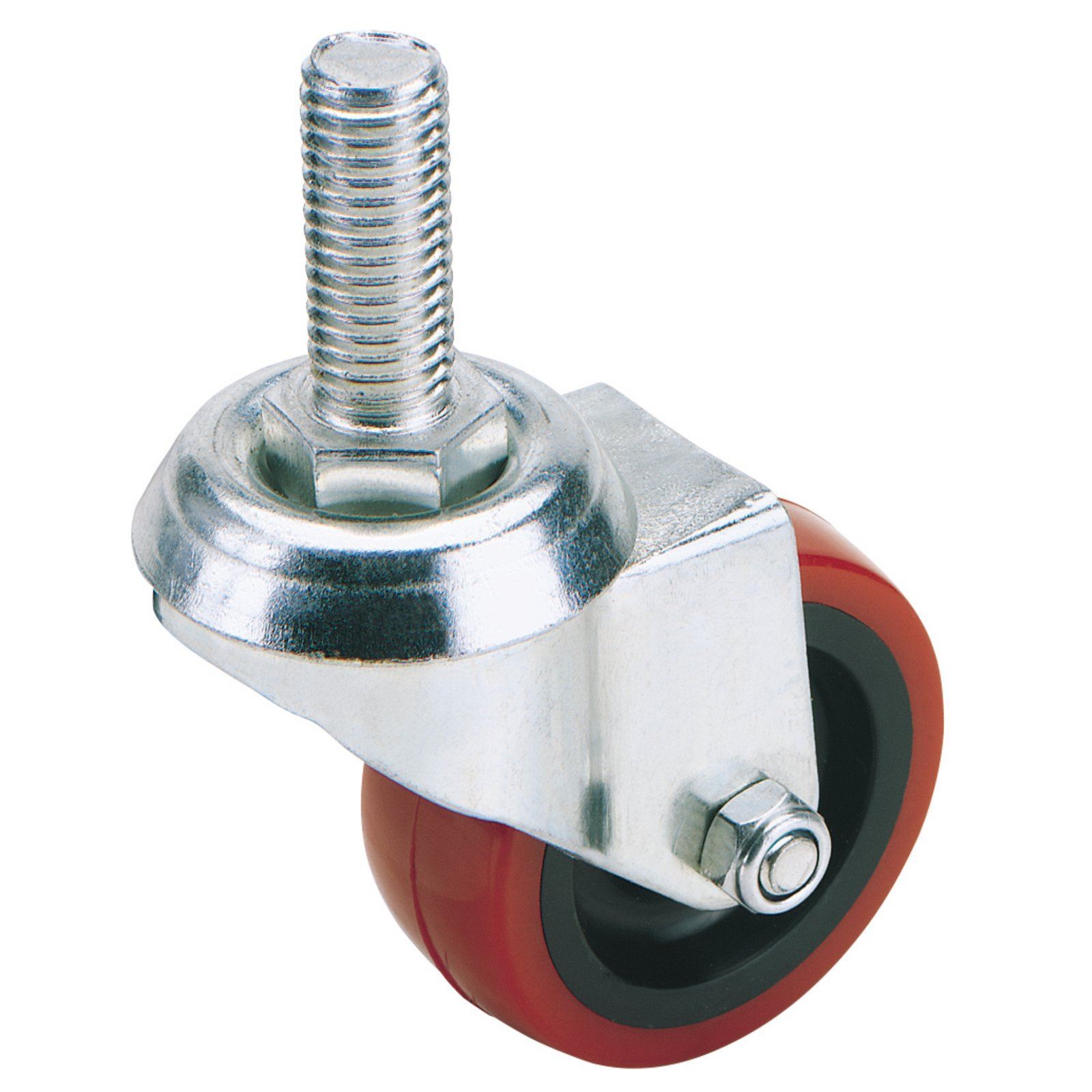 Draper 1x 50mm Diam Swivel Bolt Fixing Polyurethane Wheel - S.W.L. 50kg Tool
