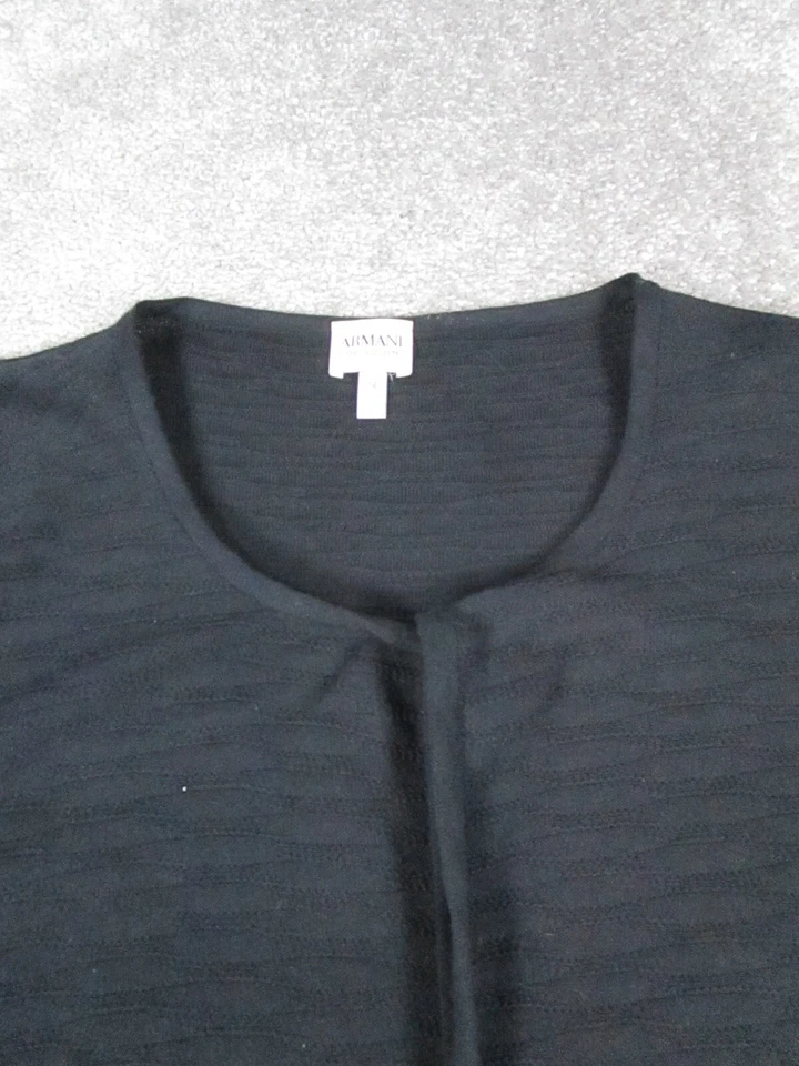 Suéter Armani Collezioni para mujer 12 cárdigan tejido negro * Foto 2 de 4