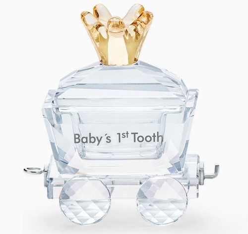 Swarovski Baby's 1st Tooth Wagon Golden tone/Clear Crystal Authentic NEW 5492218 - Picture 7 of 7