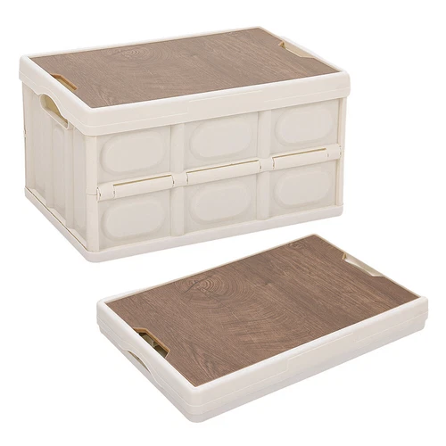 35/55L Large Foldable Storage Boxes +Lid Collapsible Home Clothes Organizer Cube - Picture 3 of 18