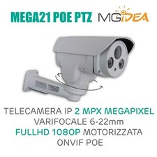 TELECAMERA IP 2 MPX MEGAPIXEL VARIFOCALE 6/22mm FULL HD 108O P MOTORIZZATA ONVIF
