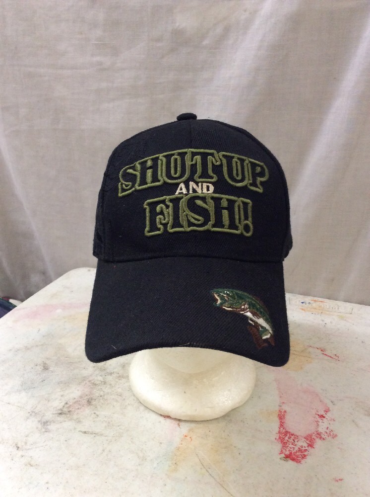 trucker hat baseball cap Vintage Shut Up And Fish