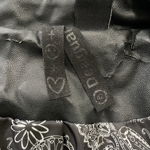Desigual Wool Blend and Vegan Leather Black and Red Moto Jacket 42 - Picture 7 of 10