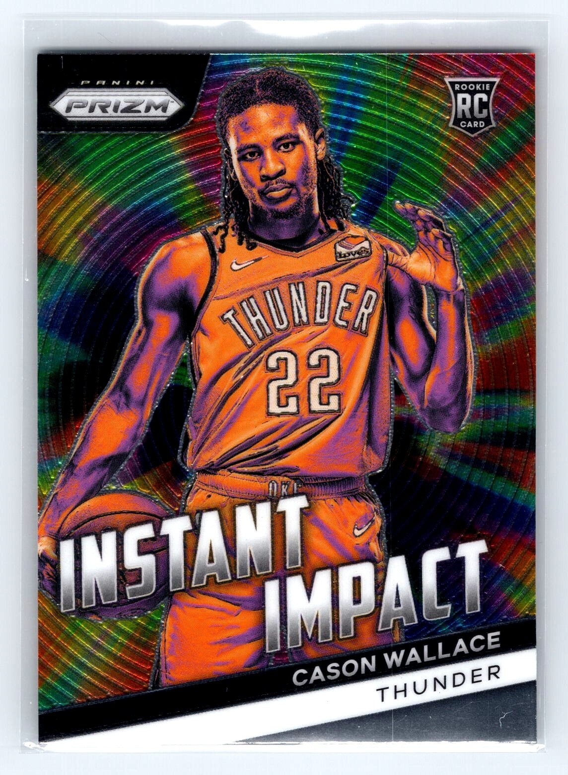 2023-24 Panini Prizm Instant Impact RC #15 Cason Wallace Oklahoma City Thunder