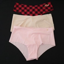 3 NEW Victoria's Secret Seamless Laser Cut Thong Cheeky Panty Lot MEDIUM