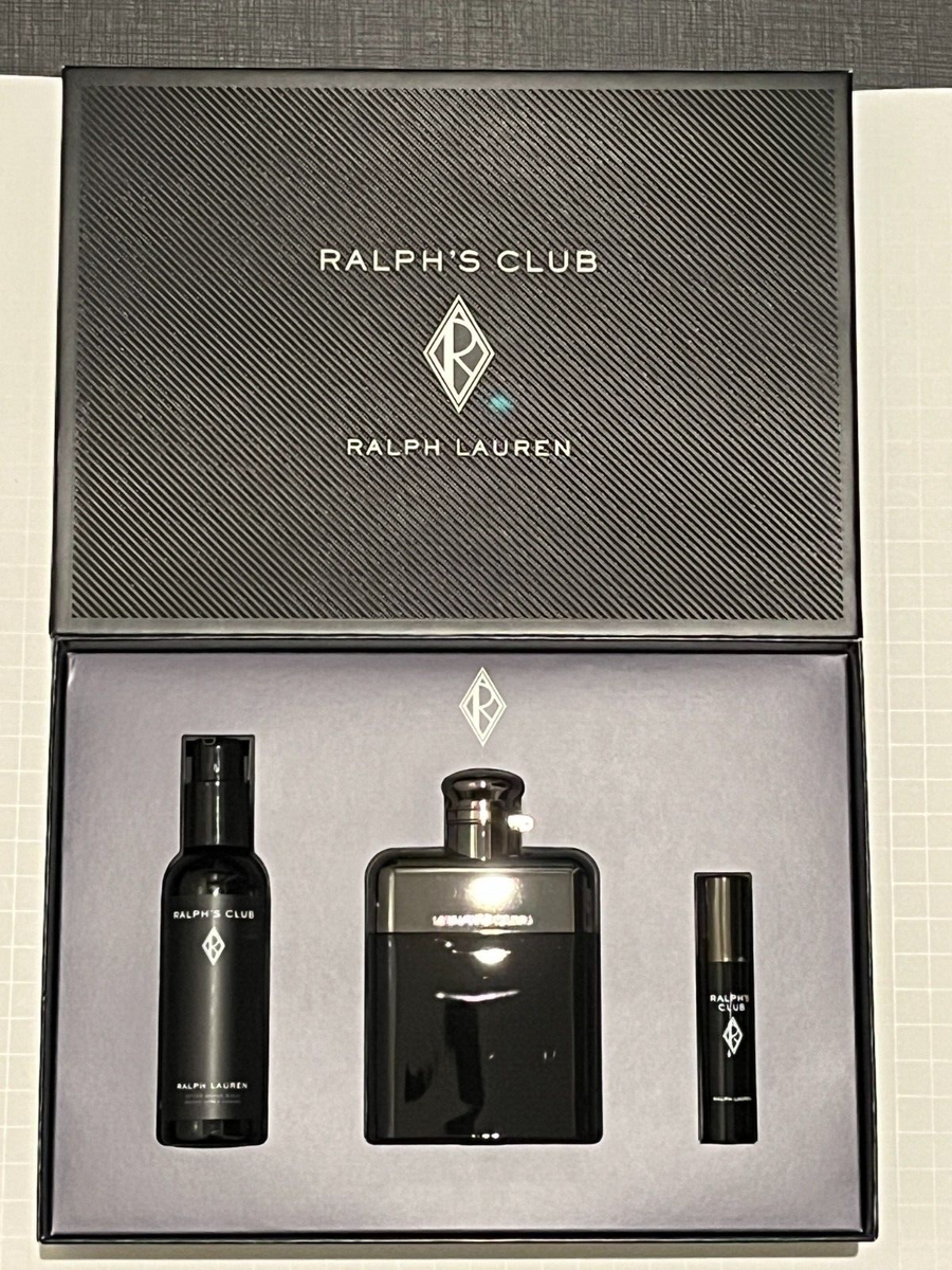 RALPH'S CLUB Ralph Lauren Men PC Set Eau De PARFUM oz BALM