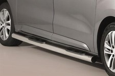 Schwellerrohre mit Tritt für PEUGEOT Expert & Traveller mittel Bj16- V2A Ø76mm T