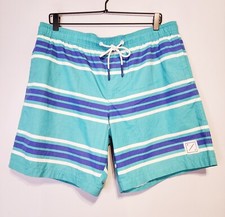 American Eagle Swim Trunks Mens Large Blue Board Shorts Lining Bathing Suit 34x7