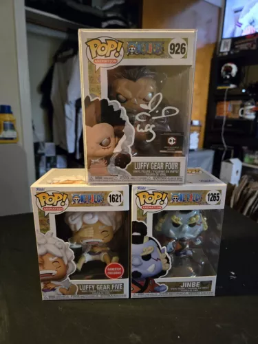 Funko Pop One Piece Luffy Gear 4 926 Chalice Exclusive Luffy Gear 5  Jinbe Lot