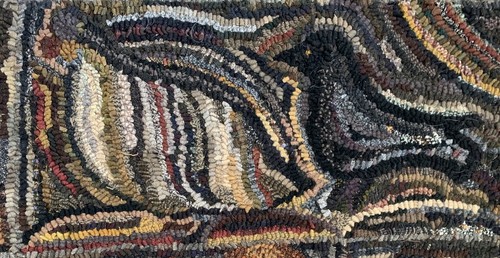 CROW & LEAF~ MY PRIMITIVE THINGS COLLECTION ~ LINEN RUG PATTERN