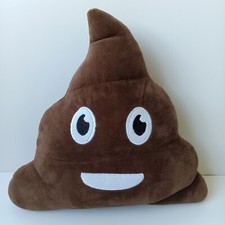 Brown Poop Emoji   Funny Pillow Plush 12" Gag/White Elephant Gift