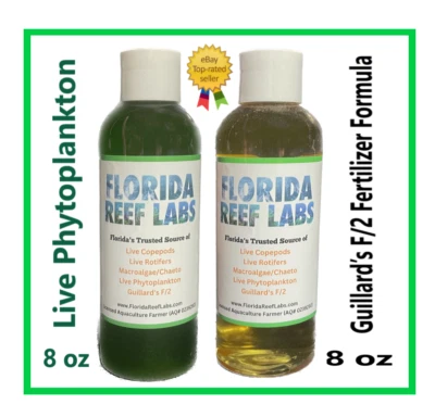 LIVE Phytoplankton (Tetra) - F/2 Guillard fertilizer Combo - Florida Reef Labs®