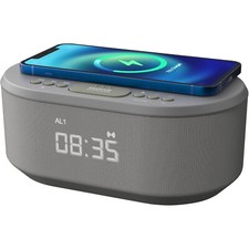 i-box Dawn Alarm Clock Wireless Charging Bluetooth Speaker FM Radio Dual Alarm