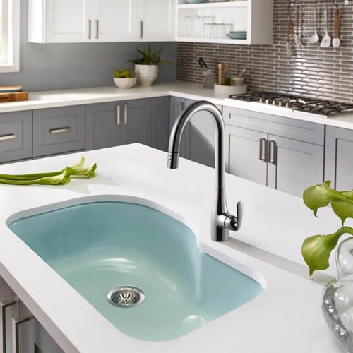 Grifo de cocina extraíble Houzer Cora CORPD-569 17,875" agujero de grifo latón - Imagen 3 de 22