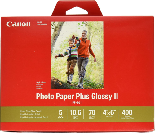 Canonink Photo Paper plus Glossy II 4" X 6" 400 Sheets (1432C007) - 第 1/12 張圖片