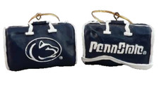 PENN STATE NITTANY LIONS SET OF 2 FOOTBALL BASKETBALL SPORTS BAG ORNAMENT NEW