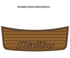 2012 Malibu TXI Swim Step Platform Boat EVA Foam Faux Teak Deck Floor Pad Mat