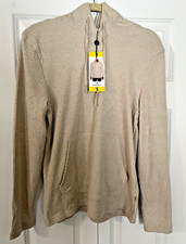 Rainforest Lounge Men's Soft Textured Hoodie Tan Size S New with Tags