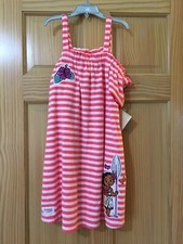 NWT Disney Store Stripe Moana swim cover up 4,7/8 Girls