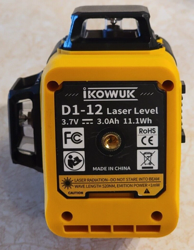IKOVWUK Laser Level, 3x360° Cross Line for Construction 12-Lasers+ Tripod & Case