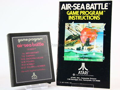 Atari 2600 Modul + Anleitung Getestet Air Sea Battle Game Program