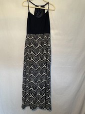 J.CREW Maxi Dress Women Size 8 Sleeveless Navy White