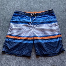 Goodfellow Board Shorts Mens Extra Large Blue Lined Swimwear Trunk Drawstring