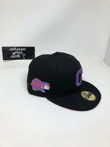 New Era Fitted Cleveland Indians Kid Cudi 7 3/8 Guardian cappello nero Club Aux Pack - Foto 8 di 10