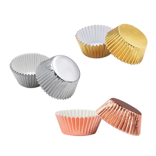 300PCS Thickened Aluminum Foil Cups Cupcake Liners Cake Muffin Molds for Baking - Picture 10 of 12